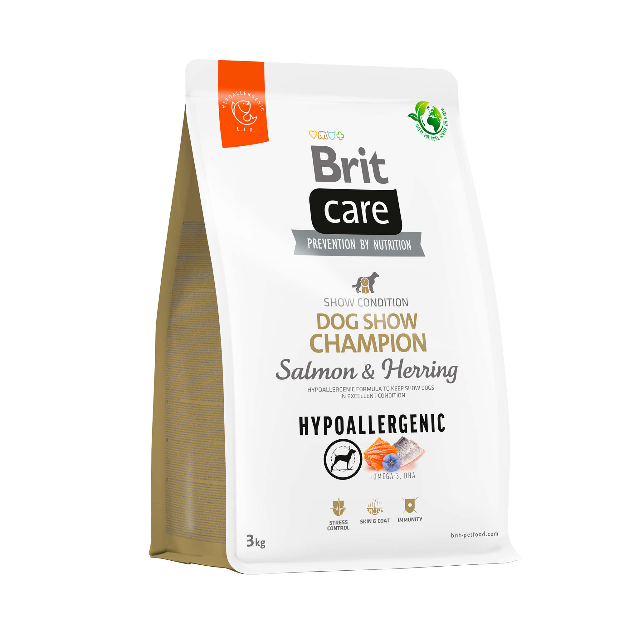Сухий корм для виставкових собак Brit Care Show Champion гіпоалергенний, з лососем та оселедцем, 3 кг