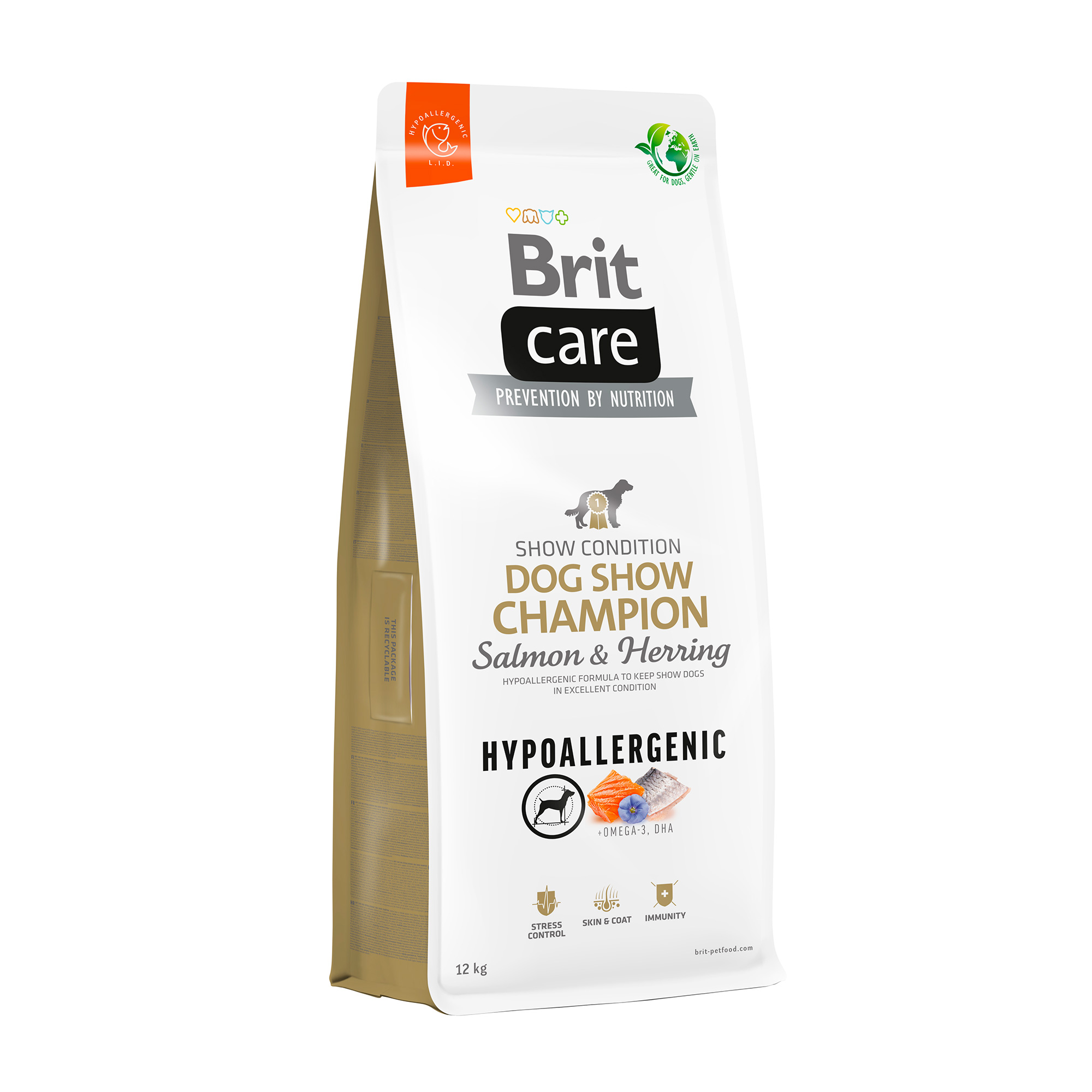 Сухий корм для виставкових собак Brit Care Show Champion гіпоалергенний, з лососем та оселедцем, 12 кг